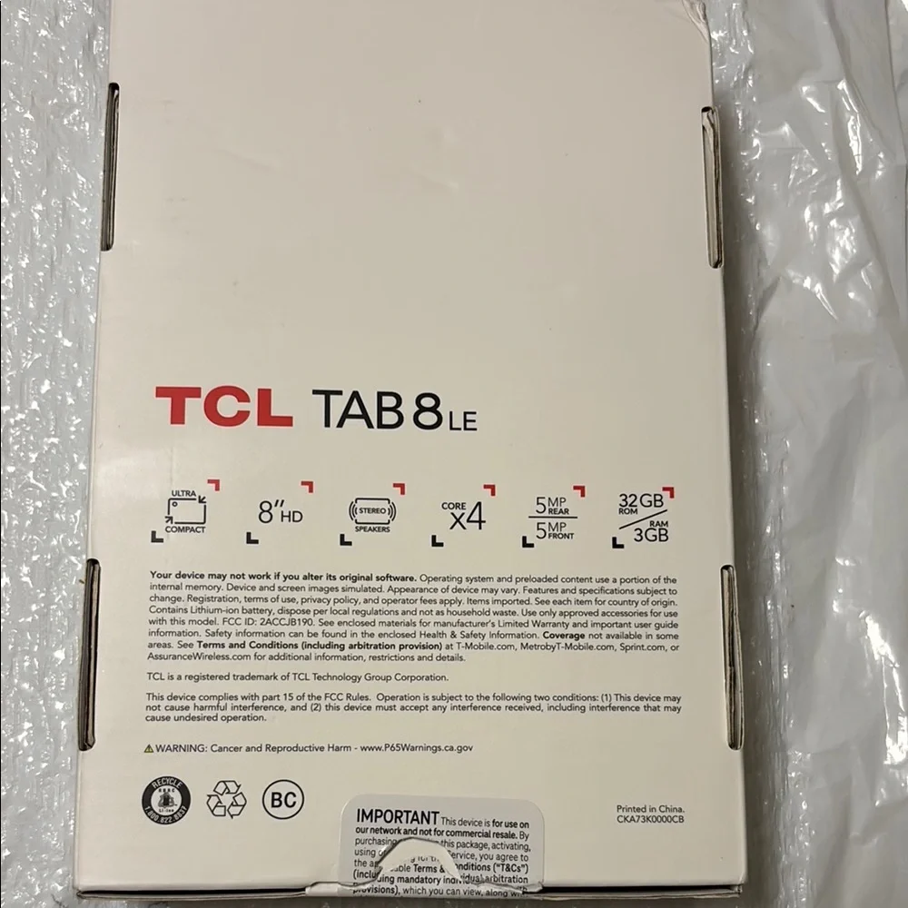 TCL Black Tablet with Vibrant Display and Sleek Design